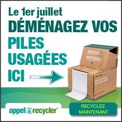 Le 1er juillet, déménagez vos piles usagées ici | Appel à recycler