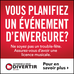 Vous planifiez un événement d'envergure? Ayez votre licence musicale.