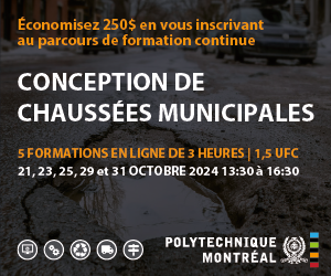 Conception de chaussées municipales | 5 formations au prix de 4 !