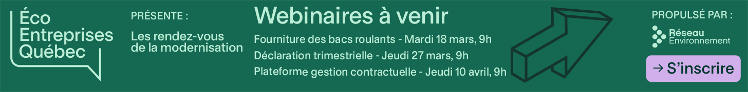 Éco entreprises Québec : Les prochains Rendez-vous de la modernisation