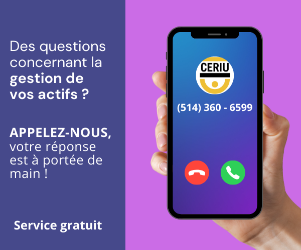 Des questions concernant la gestion de vos actifs? Appelez-nous!