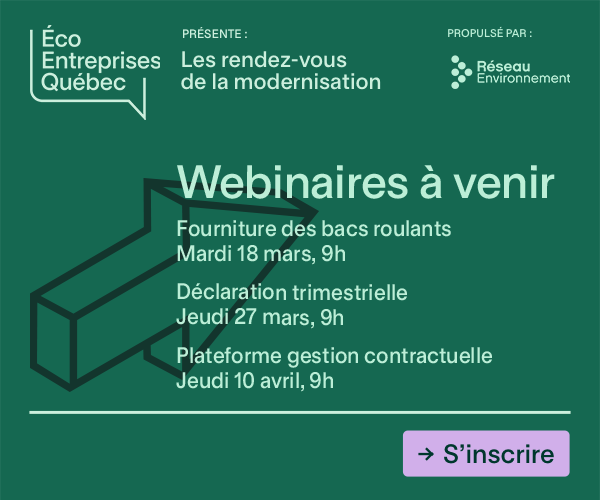 Éco entreprises Québec : Les prochains Rendez-vous de la modernisation