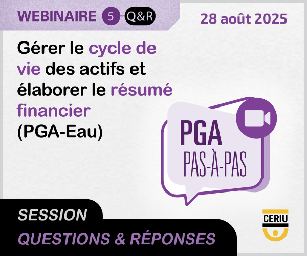 Webinaire gratuit : Gérer le cycle de vie des actifs (PGA-Eau)