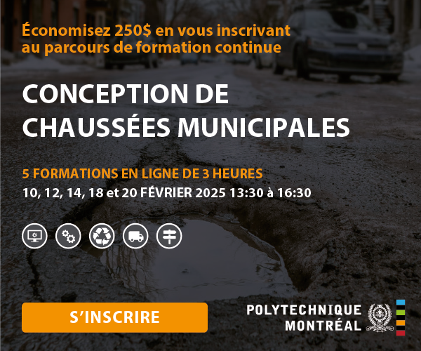 Formations en ligne : Conception de chaussées municipales | S'inscrire