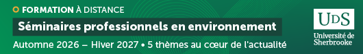 Formation à distance : Séminaires professionnels en environnement