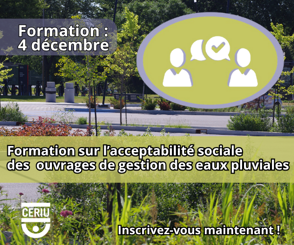 L'acceptabilité sociale des ouvrages de gestion des eaux pluviales »
