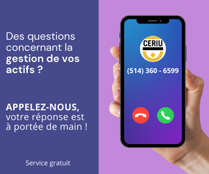 Des questions concernant la gestion de vos actifs? Appelez-nous!