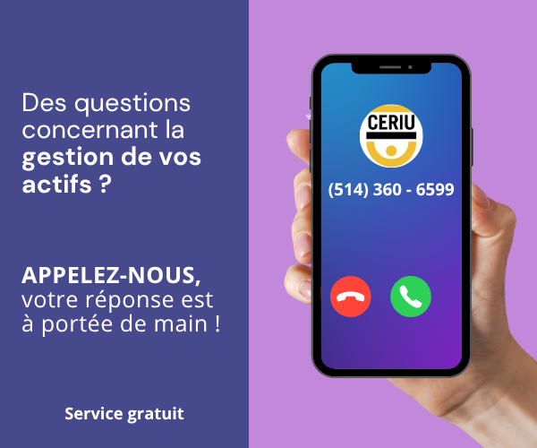 Des questions concernant la gestion de vos actifs? Appelez-nous!